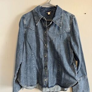 a.n.a Light Blue Denim Jean Jacket